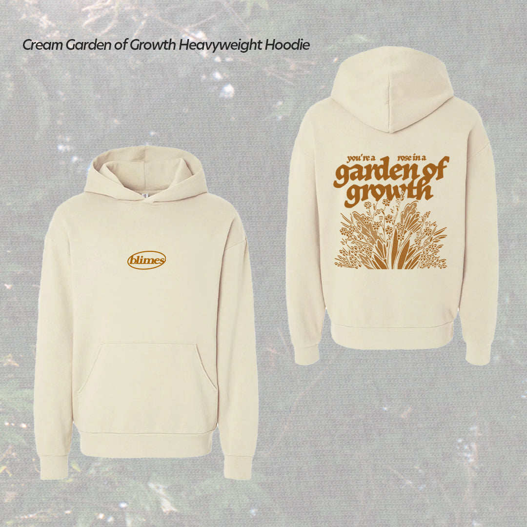 Blimes - Garden of Growth, Unisex Cream Hoodie